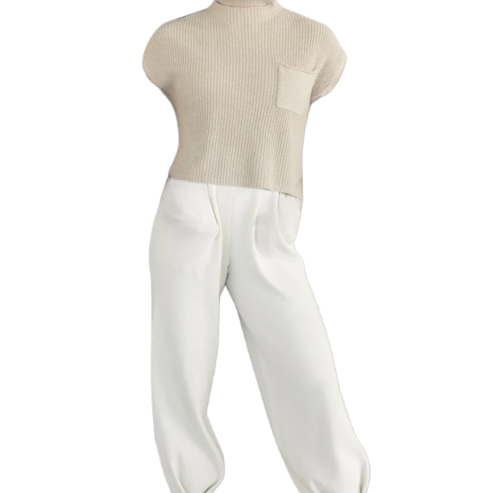 NWOT Free People Freya Sweater Set Oatmeal Bone Combo